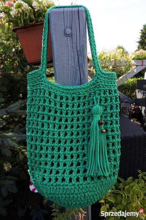 Torba eko siatka na zakupy KOLORY handmade mazowieckie