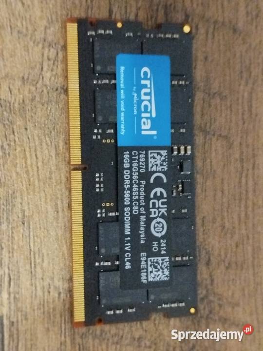 Pamięć RAM Crucial Laptop Notebook DDR5 16GB Nowy Wiśnicz
