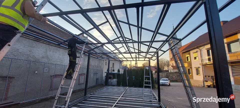 Konstrukcja wiaty 35 m2 wiata I ogrodowagarażowa Nysa