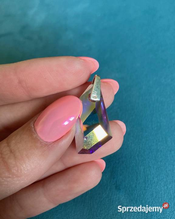 Komplet biżuterii wisiorek kolczyki Swarovski srebrne Nisko sprzedam