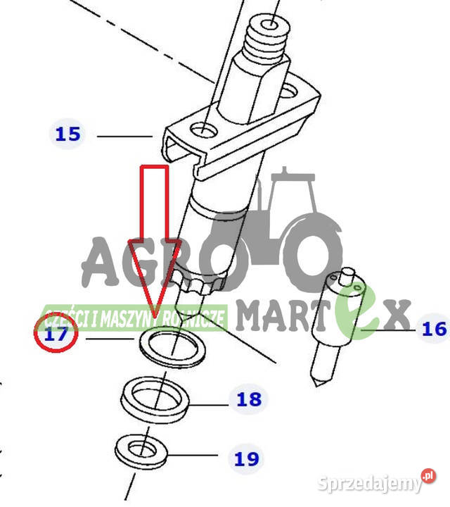V836652170 836652170 PODKŁADKA WTRYSKIWACZA AGCO Wichrów