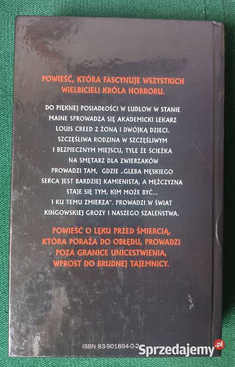 Smętarz zwierzaków Stephen King Pet cementary