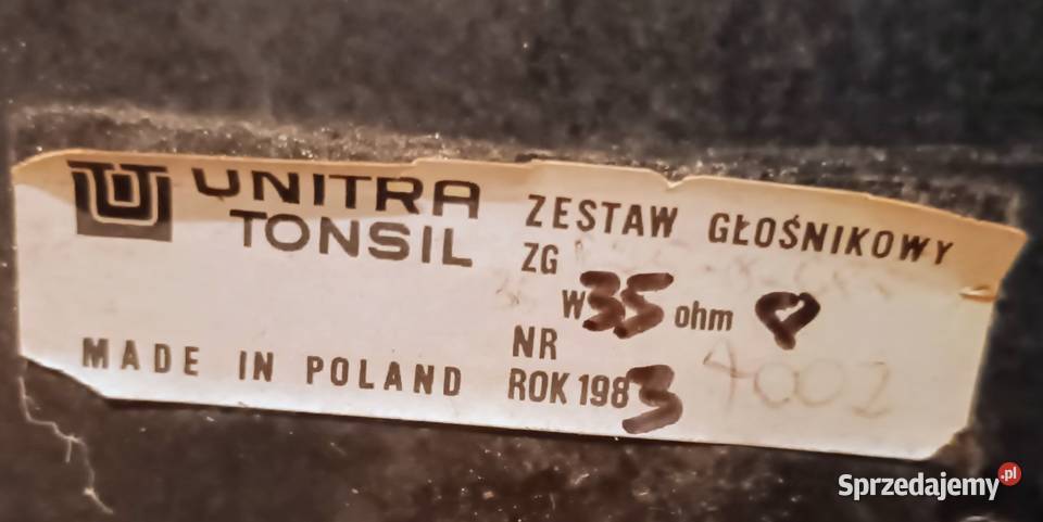 Kolumny głośnikowe Tonsil wielkopolskie