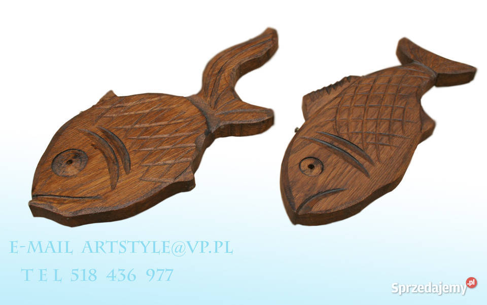 Ryby dekoracyja zawieszana na drzewo Drewniana mazowieckie Warszawa