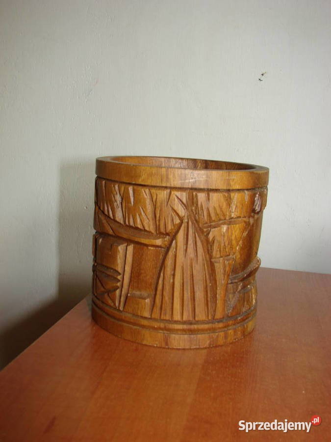 teakowa puszka pojemnik Pruszcz Gdański