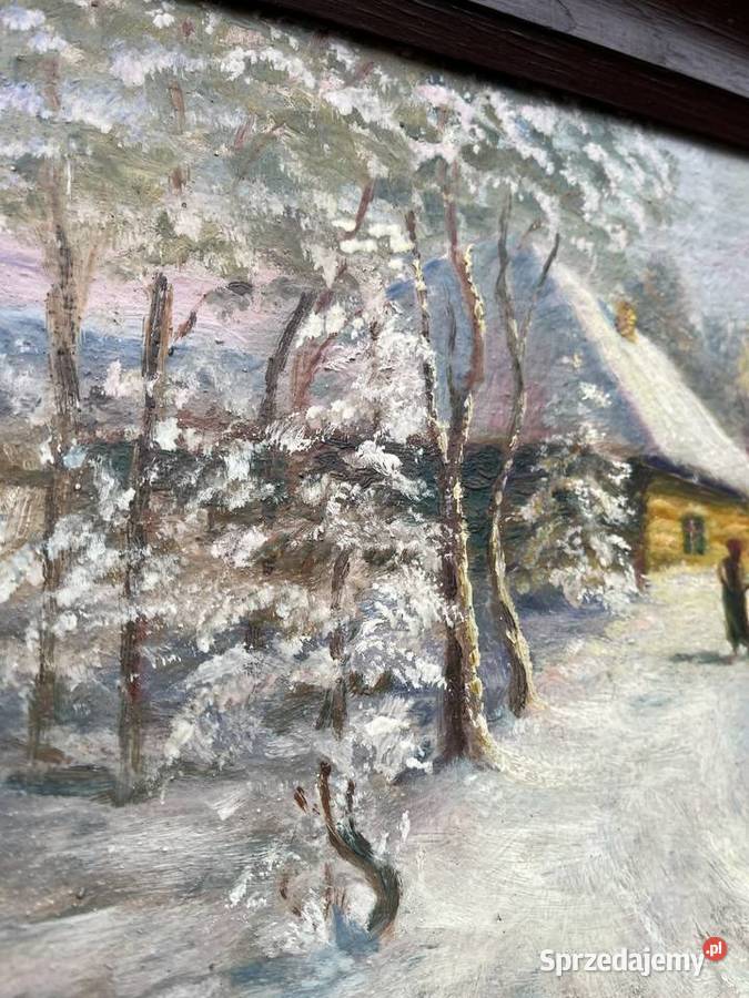Obraz zima Malowany
