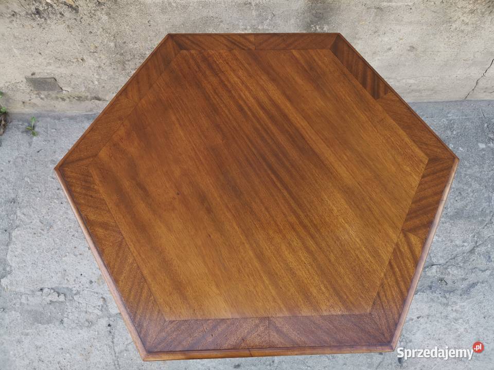 Ośmiokątny dekoracyjny stolik stół antyk Wałbrzych