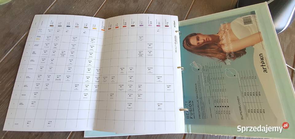 Karta kolorów farb fryzjerskich ARTEGO BEAUTY Bydgoszcz