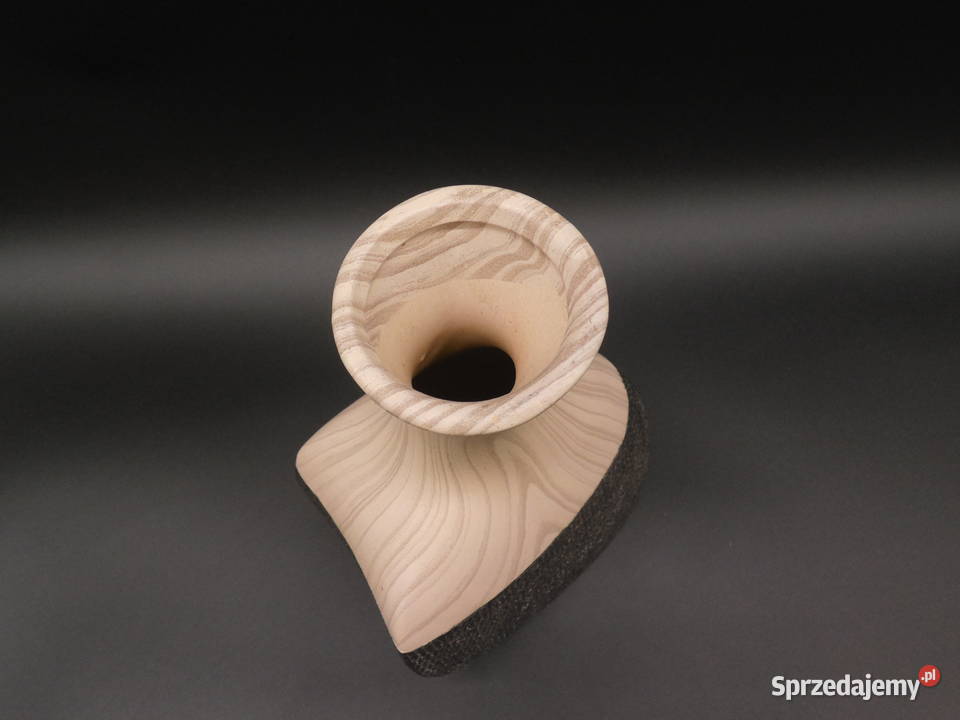 Ceramiczny wazon dwukolorowy KERAMIK wielkopolskie Raszków