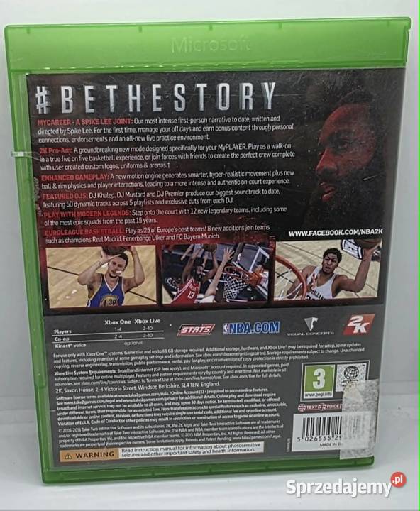 Gra NBA 2k16 Xbox One sportowe Elbląg