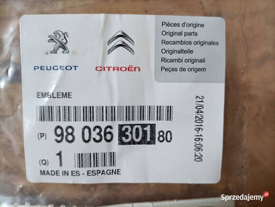 CITROEN C3 EMBLEMAT ZNACZEK LOGO KLAPY BAGAŻNIKA Pozostałe wielkopolskie Pleszew