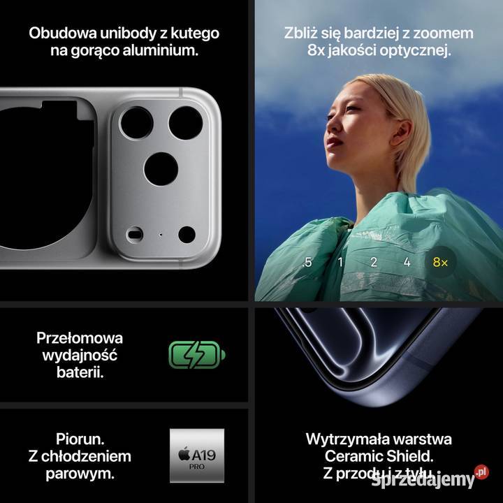 Smartfon APPLE iPhone 17 Pro 5G 256GB 69 120Hz śląskie Żywiec