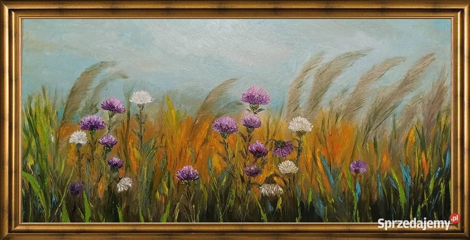 Obraz olejny Łączka z ostami Lublin