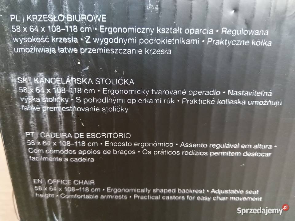 NOWY Fotel Obrotowy Biurowy Krzesło Obrotowe śląskie Zabrze sprzedam