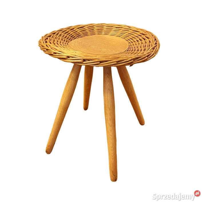 Taboret rattanowy proj J Kalous luv mazowieckie Warszawa