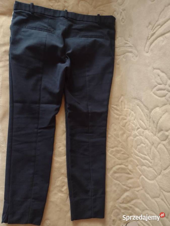 40L ZARAGranatowe spodnie biznesowecygaretki z niebieski Kraków