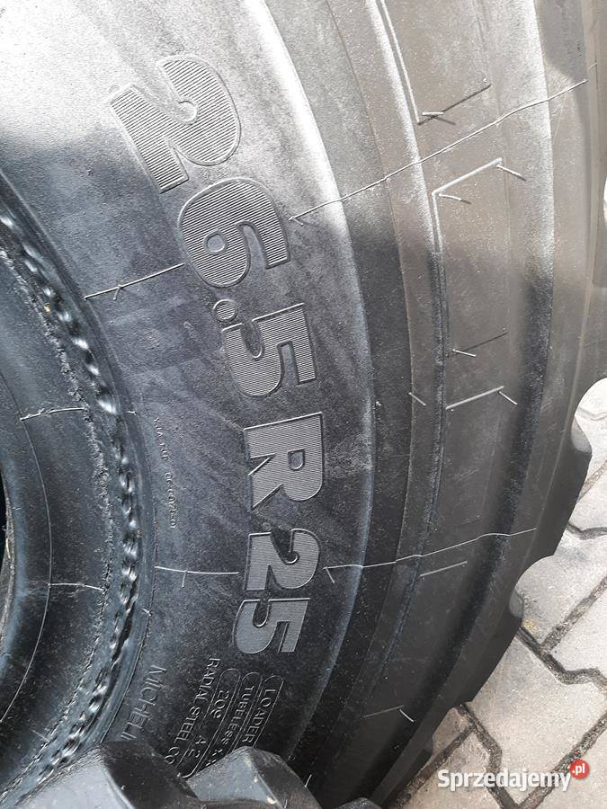 2x Opona używana przemysłowa 265R25 MICHELIN Zaścianki