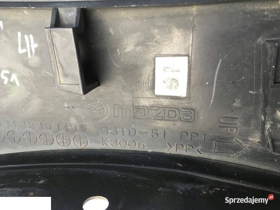 MAZDA 6 GH 2010 LISTWA NA BŁOTNIK LEWA GS1D51 Kozubszczyzna