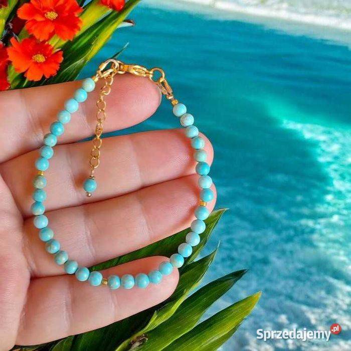 Zestaw z kamienia naturalnego turkus Zestawy biżuterii Kozienice