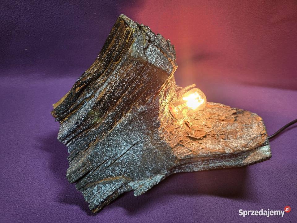 Lampka hand made z drewna unikatowa dekoracja małopolskie Zakliczyn
