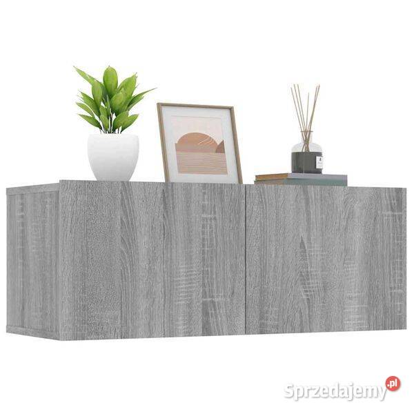 vidaXL Ścienne szafki TV 2 szary dąb sonoma Warszawa