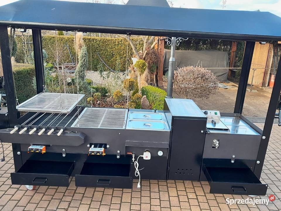 Gastronomiczny grill cateringowy gazowy węglowy Damasławek