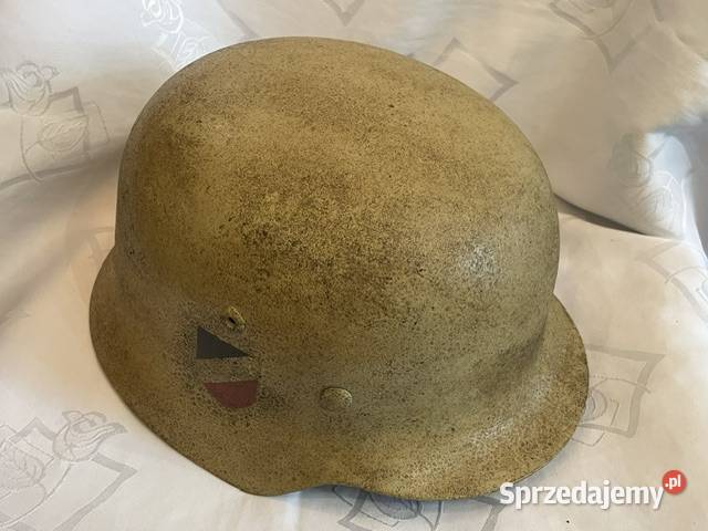 Hełm Stahlhelm M35M40 Afrikakorps DAK malowanie Antyki, Sztuka, Kolekcje Kraków
