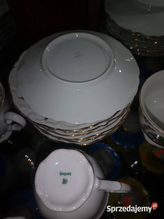 Filiżanka Import scena dworska Biała porcelana Gdańsk