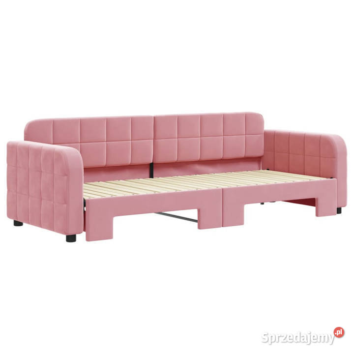 Sofa rozsuwana różowa aksamit 80x200 WM3196925 mazowieckie Warszawa