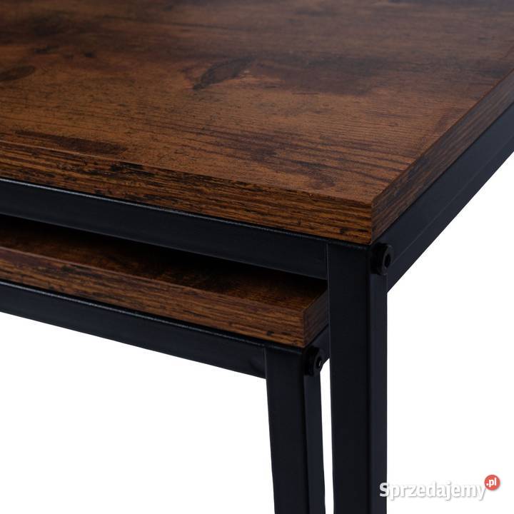 Nowoczesne stoliki kawowe kwadratowe zestaw 2w1 Poznań