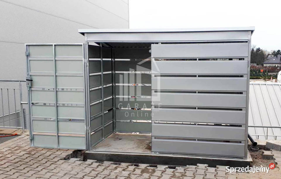 Wiata śmietnikowa spad tył 24x12m Srebrny Krynica-Zdrój
