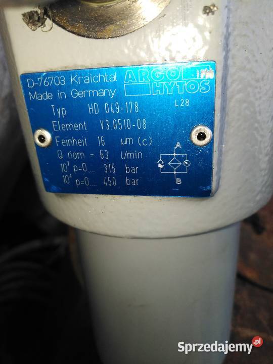 Filtr hydrauliczny z zaworem bezpieczeństwa Krasnystaw sprzedam
