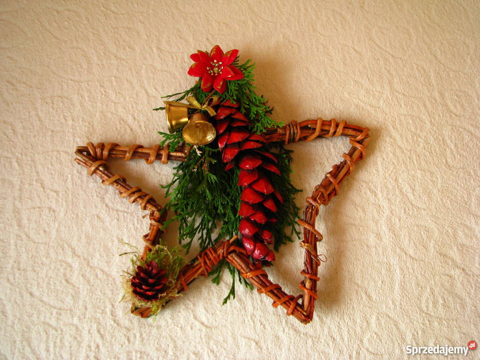 Malinowe bombki choinkowe plastry miodu ozdoby