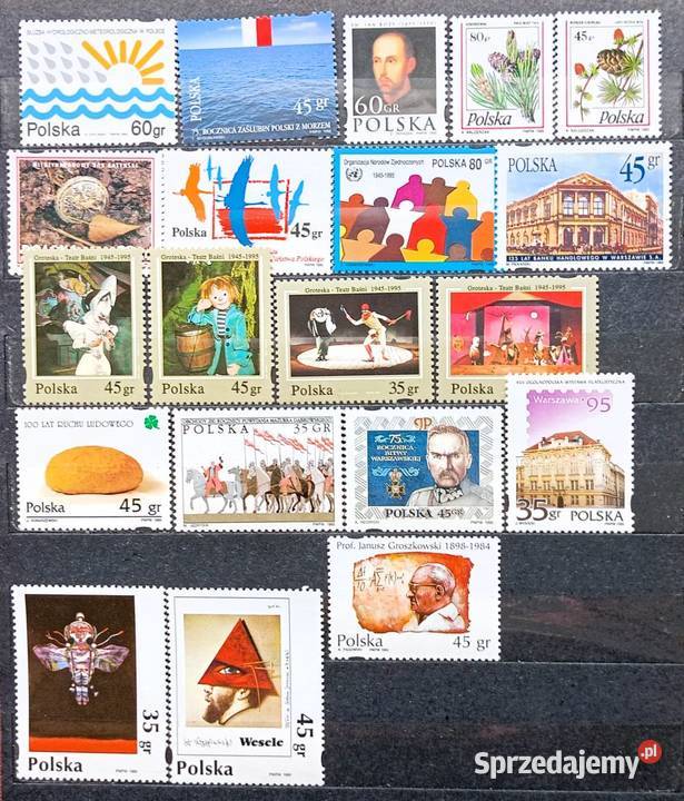R Znaczki polskie rocznik 1995 czysty Leźnica Wielka-Osiedle sprzedam