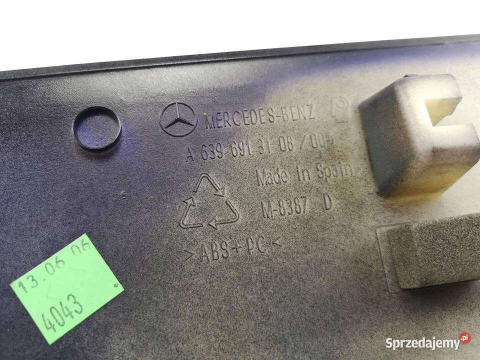 LISTWA SZYNY DRZWI LEWA MERCEDES VITO W639 0314 Listwy i nakładki