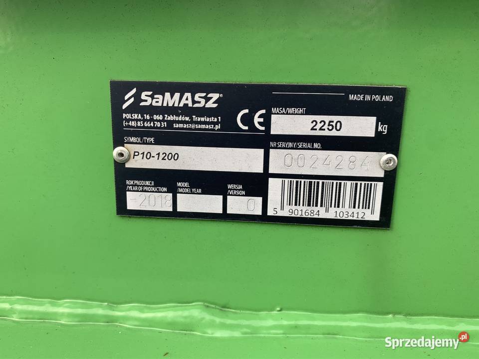 przetrząsacz 12 metrowy SAMASZ P101200 Waliły-Dwór sprzedam