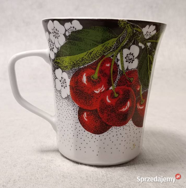 Chodzież Porcelanowy Kubek Wiśnia Wiśnie Łódź