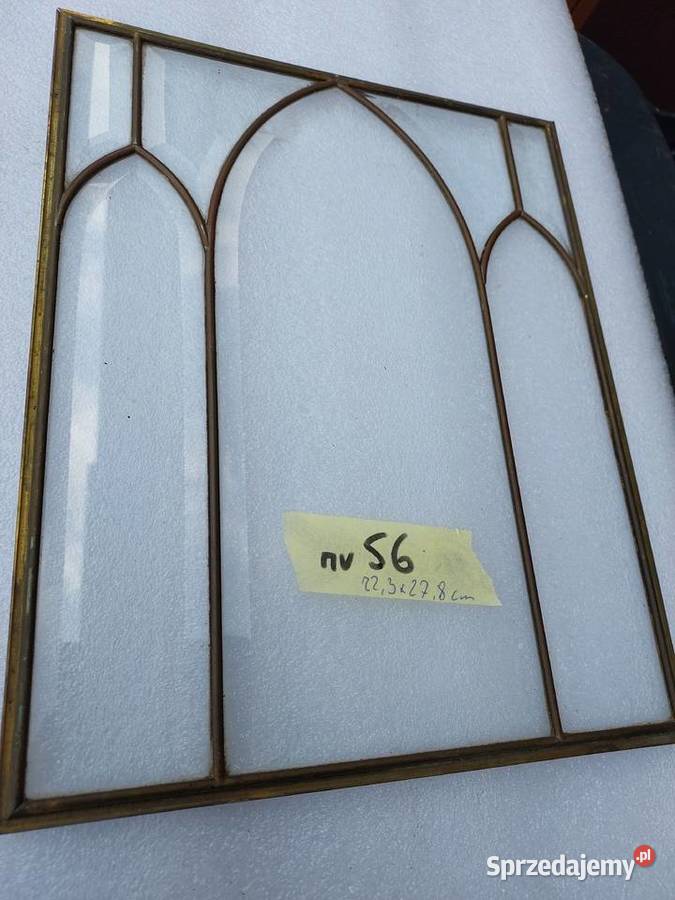 56 Witraż frontu starego zegara szafki szkło Antyki Tczew sprzedam