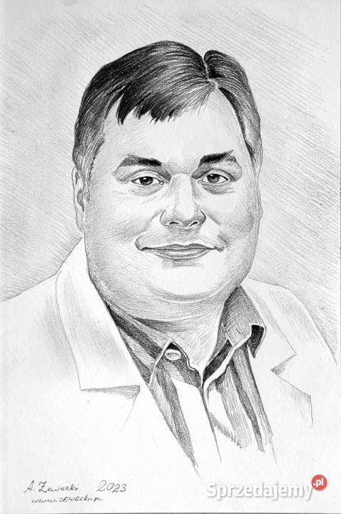 Portret na zamówienie ze zdjęć ołówkiem A3 B3 A2 Kraków
