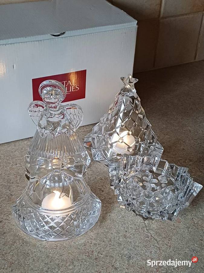 vintage świateczne swieczniki Porcelana i szkło Nowy Targ