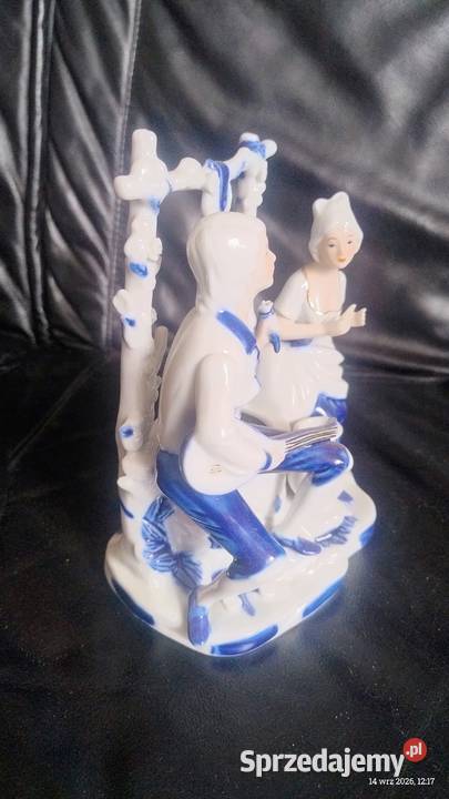 Porcelanowa figurka para muzyków studni rokoko Krynica-Zdrój