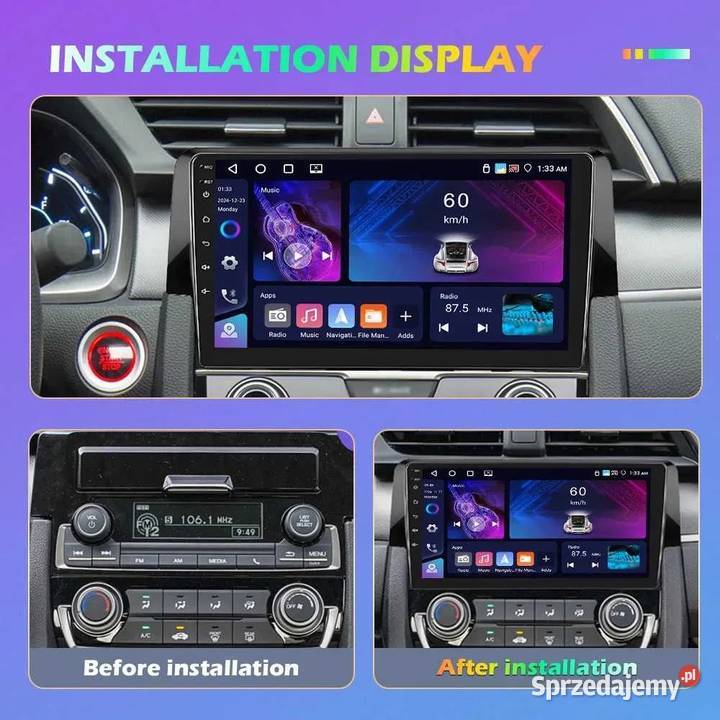 Radio Android 13 Honda Civic 20162018 gps wifi śląskie Ożarowice