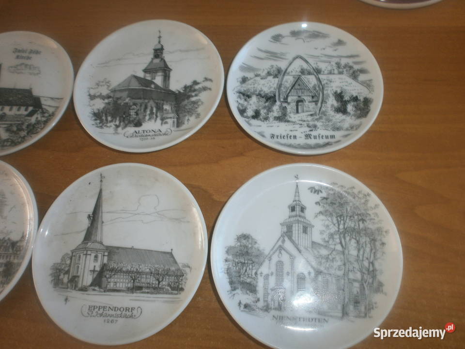 talerzyki miast Niemcy 8 sztuk Kolekcje lubuskie Zielona Góra