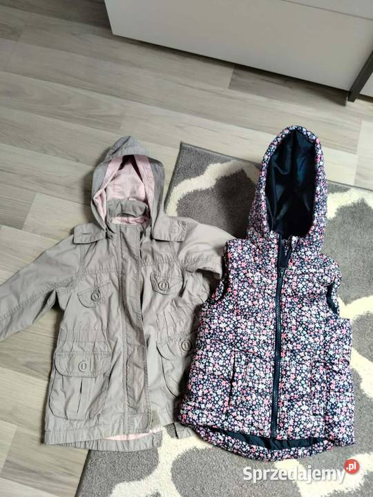Kamizelka plus kurtka dziecięca 98104 st dziewczynka Kalna