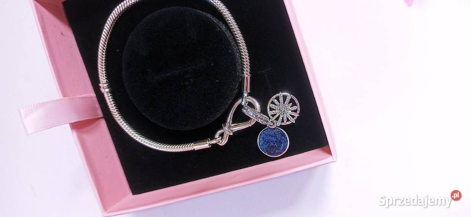 Bransoletka nieskończoność Zawieszka Migoczące srebrne mazowieckie