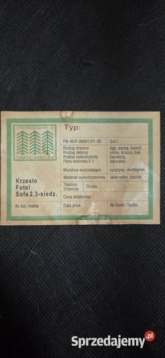Krzesło drewniane SWARZĘDZ z materiałowym 44cm Izabelin B