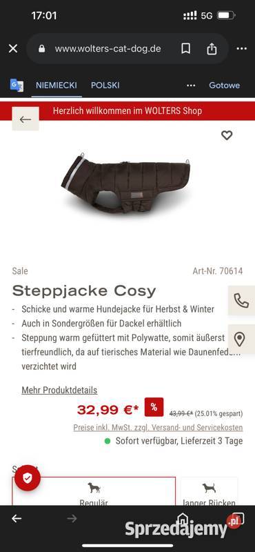 Ubranko na pieska Radziejów