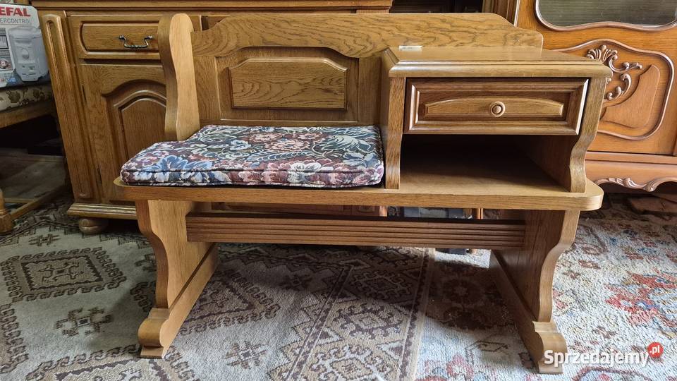 Ławka dębowa siedzisko dębowe z szufladą Ławki