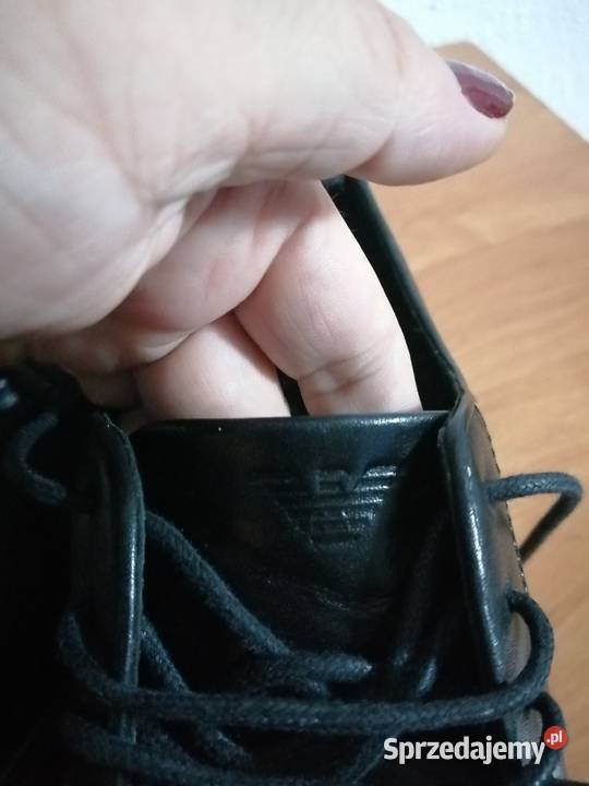 AJ Armani Jeans męskie półbuty wizytowe czarne