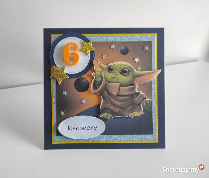 Kartka urodzinowa ręcznie robiona Star Wars baby Łódź